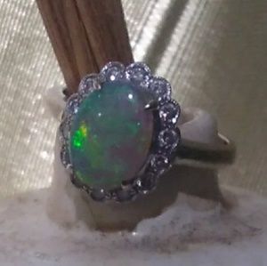 18k Diamond opal ring "donotbuy"